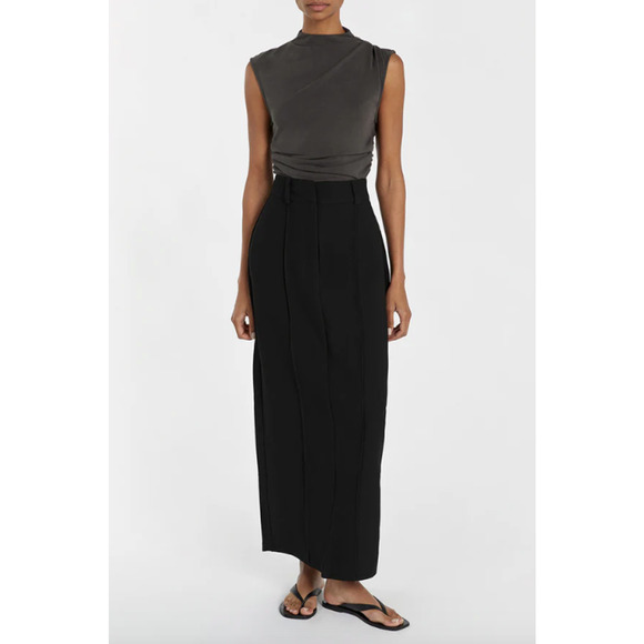 DISSH Rowan Maxi Skirt NWT Black Suiting High Waisted Midi Size US 8 AU 12 - Picture 1 of 10